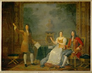 Racine leest "Athalie" voor Louis XIV en Mme ... door Julie Philipault