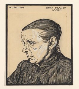 Portret van Dina Klaver door Julie de Graag (signed by artist)