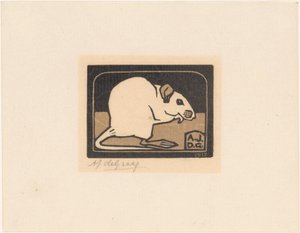 Zittende muis door Julie de Graag (signed by artist)