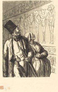 Wereldtentoonstelling: Egyptische sectie door Julien Antoine Peulot after Honoré Daumier