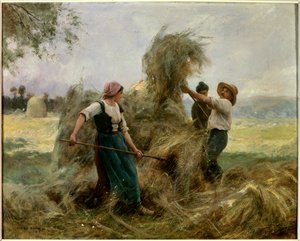Het hooi. Schilderij door Julien Dupre (1851-1910)