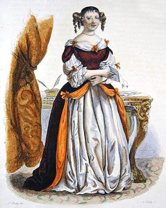 Portret van Madame de Sevigne door Julien Leopold (after) Boilly