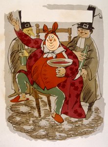 Humoristische wijnillustratie 1946. Illustratie door Julien Pavil