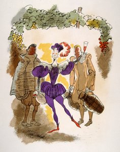 Humoristische wijnillustratie 1946
