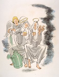 Humoristische wijnillustratie 1946 door Julien Pavil