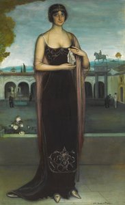 Portret van Adela Carboné 1890-1960, ca. 1911 door Julio Romero de Torres