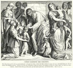 Christus Zegent de Kinderen (gravure)