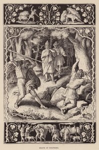 Dood van Siegfried door Julius (after) Schnorr von Carolsfeld
