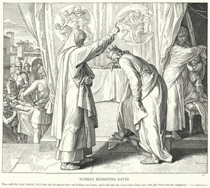 Nathan berispt David door Julius (after) Schnorr von Carolsfeld