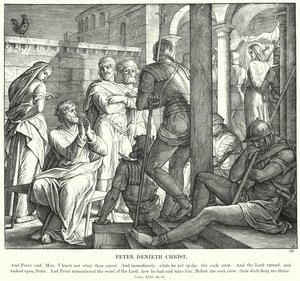 Petrus Verloochent Christus (gravure)