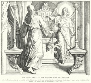 De Engel Voorspelt de Geboorte van Johannes aan Zacharias