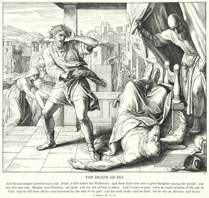 De dood van Eli door Julius (after) Schnorr von Carolsfeld