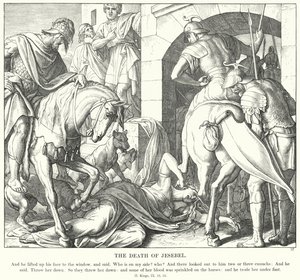 De Dood van Izebel door Julius (after) Schnorr von Carolsfeld