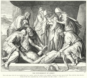 De begrafenis van Christus door Julius (after) Schnorr von Carolsfeld