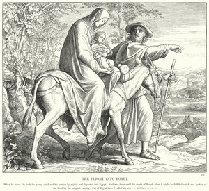 De Vlucht naar Egypte (gravure)