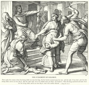 Het oordeel van Salomo door Julius (after) Schnorr von Carolsfeld