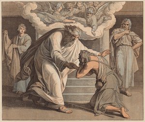 De Verloren Zoon, Lucas, XV, 20 door Julius (after) Schnorr von Carolsfeld
