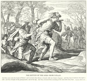 De terugkeer van de spionnen uit Kanaän door Julius (after) Schnorr von Carolsfeld
