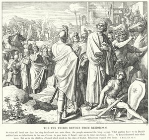 De Tien Stammen Komen in Opstand tegen Rehabeam door Julius (after) Schnorr von Carolsfeld