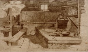 Interieur van een boerenkamer