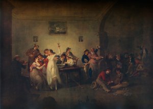 De terugkeer van een ongehuwde zeeman, ca. 1800 door Julius Caesar Ibbetson