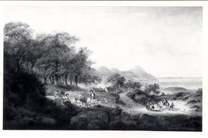 Verre uitzicht op Anglesea door Julius Caesar Ibbetson