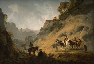 Zigeuners met een ezelrace, 1792 door Julius Caesar Ibbetson