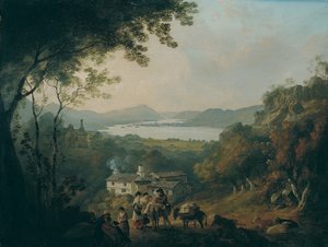 Windermere vanuit Troutbeck door Julius Caesar Ibbetson