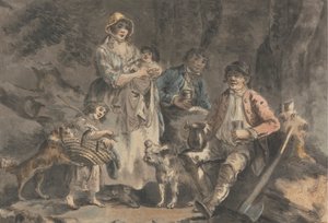 Houthakker en Zijn Familie door Julius Caesar Ibbetson