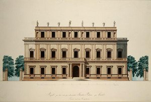 Ontwerp voor de voorgevel van het Stadhuis in Kassel