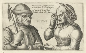 Afscheid van een soldaat door Julius Goltzius