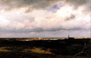 Een Kustzicht nabij Den Haag door Julius Jacobus de Sande Bakhuizen
