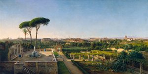 Een Uitzicht op Rome vanaf de Aventijn, 1873 door Julius O. Montalant