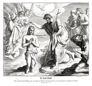 Doop van Christus, Evangelie van Marcus door Julius Schnorr von Carolsfeld