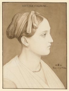 Portret van Vittoria Caldoni door Julius Schnorr von Carolsfeld