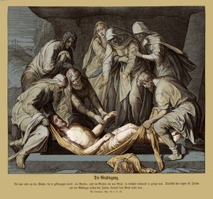 Begrafenis van Jezus, Evangelie van Johannes door Julius Schnorr von Carolsfeld
