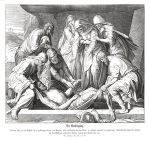 Begrafenis van Jezus, Evangelie van Johannes door Julius Schnorr von Carolsfeld