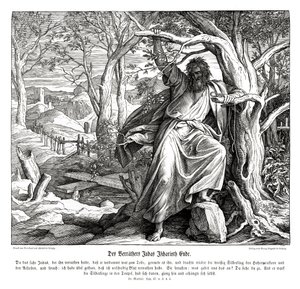 De dood van Judas Iskariot, Evangelie van Matteüs door Julius Schnorr von Carolsfeld