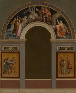 Ontwerp voor de wand tegenover de ingang van de eerste Nibelungenzaal in het Koninklijk Gebouw van de Residentie van München door Julius Schnorr von Carolsfeld