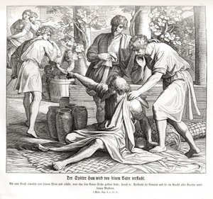 Cham ziet de naaktheid van zijn vader, Genesis