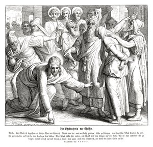 Jezus en de overspelige vrouw, Evangelie van Johannes