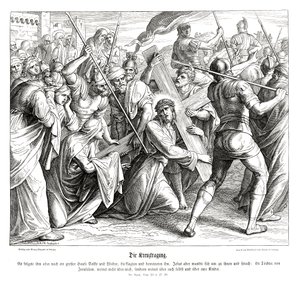 Jezus draagt het kruis, Evangelie van Lucas
