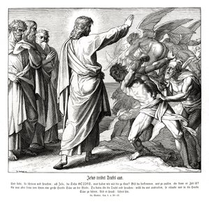 Jezus drijft de demonen uit, Evangelie van Matteüs