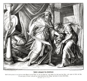 Judith onthoofdt Holofernes, boek van Judith door Julius Schnorr von Carolsfeld