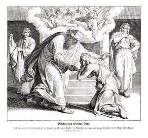 Parabel van de barmhartige Samaritaan, Evangelie van Lucas door Julius Schnorr von Carolsfeld