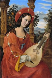 Portret van Clara Bianca von Quandt, 1820 door Julius Schnorr von Carolsfeld