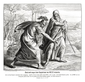 Saul verliest het koninkrijk Israël door Julius Schnorr von Carolsfeld