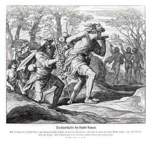 Verkenners naar het land Kanaän, Numeri door Julius Schnorr von Carolsfeld