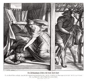 Sisera wordt gedood door Jaël, Rechters door Julius Schnorr von Carolsfeld