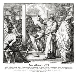 Salomo bouwt het huis van de Heer